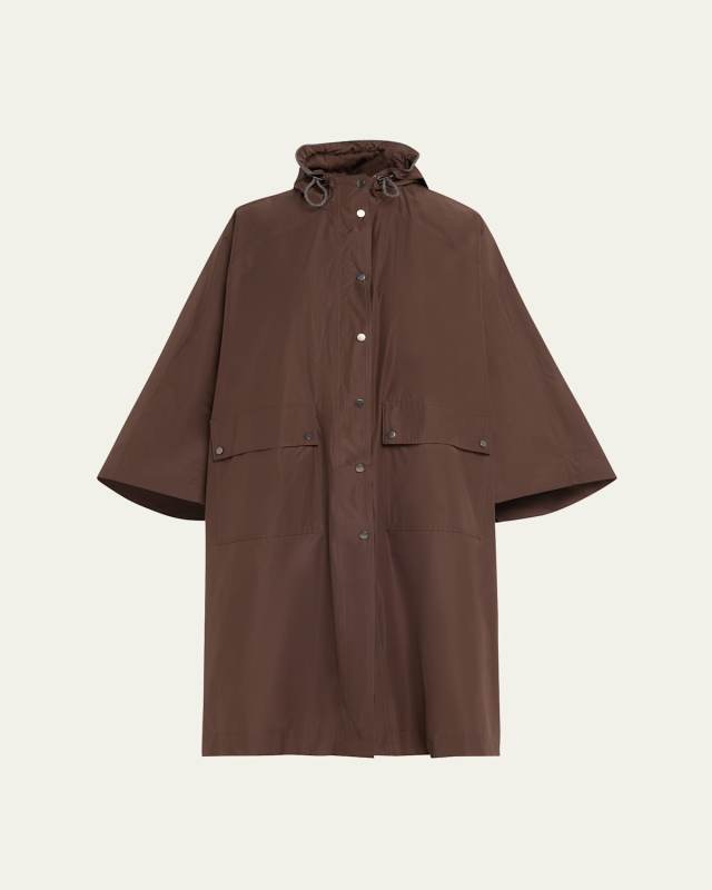 Hooded Water-Resistant Taffeta Jacket